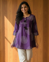 Purple Aura Printed Tunic