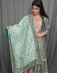 Meher Mint Sharara Set