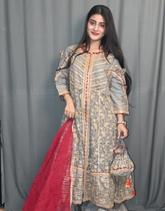 Zarish Grey Gharara Set