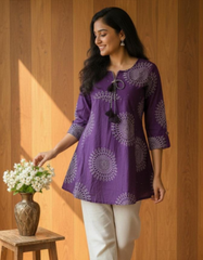 Purple Aura Printed Tunic