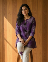 Purple Aura Printed Tunic