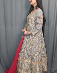 Zarish Grey Gharara Set